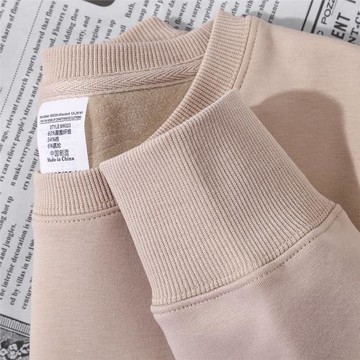 顯白臟臟粉！600g重磅銀狐絨圓領衛衣女不倒絨加絨加厚保暖上衣男