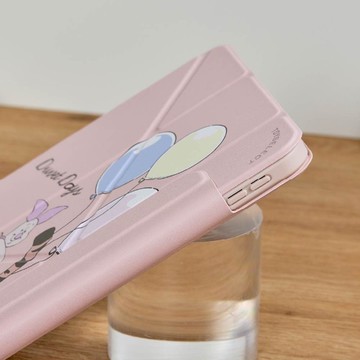Disney小熊維尼-與朋友們氣球款強悍磁吸iPad三折/Y折保護殼