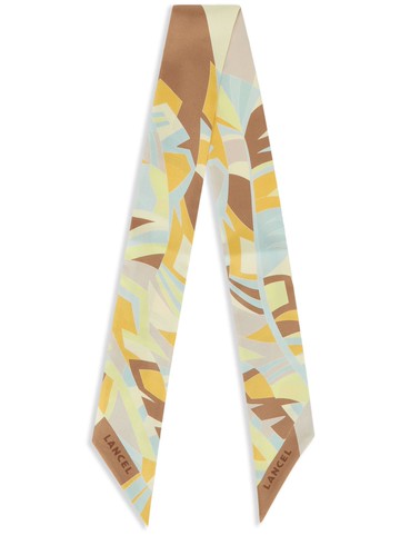 Lancel - Arabesque-print silk scarf - women - Silk - One Size - Neutrals