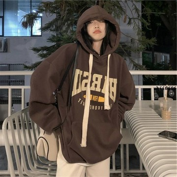 L-4XL 大尺碼帽t 大碼女裝 衛衣女 薄款連帽衛衣女寬鬆240斤長袖外套上衣 vk