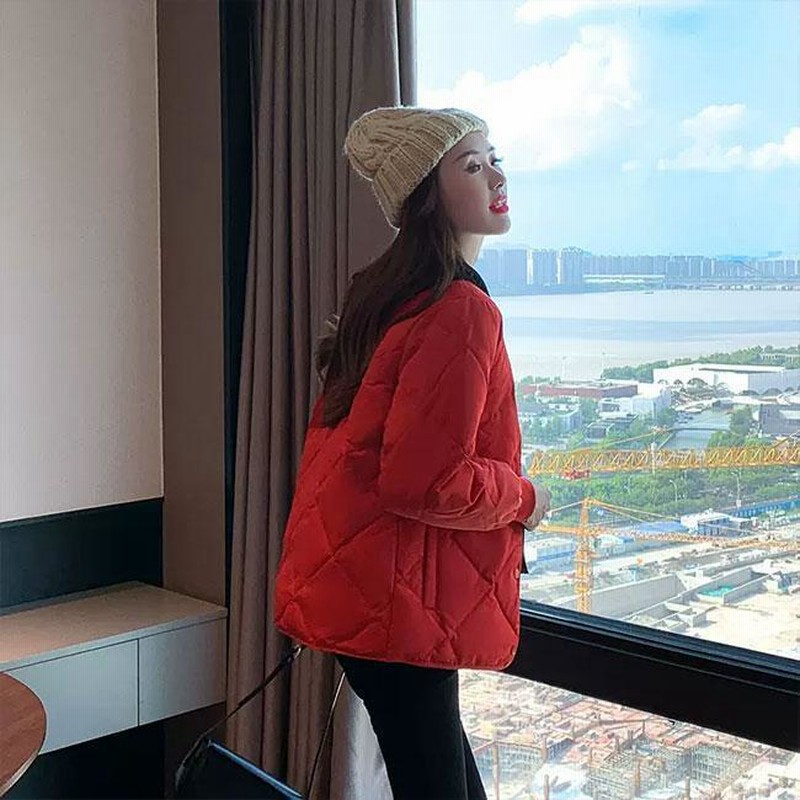 SHIPS any別注 TAION パイピングノーカラーキルティングコート TAION