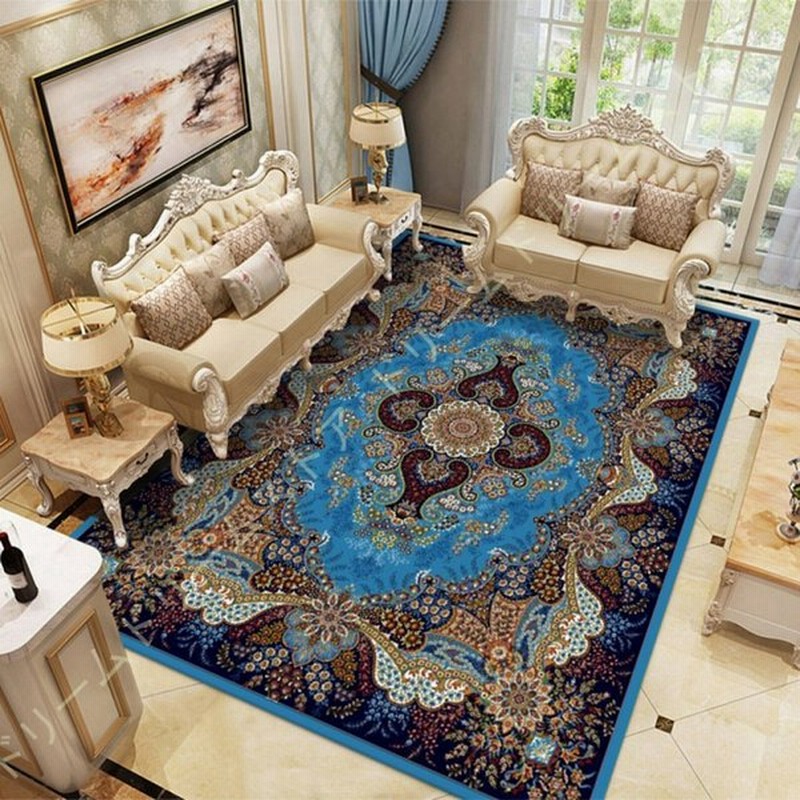 ペルシャ絨毯風 ペルシャ柄 洗える ラグ ラグマット ラグカーペット ペルシャじゅうたん エスニック おしゃれ 薄手 滑り止め付き ホットカーペットカバー 通販 Lineポイント最大get Lineショッピング