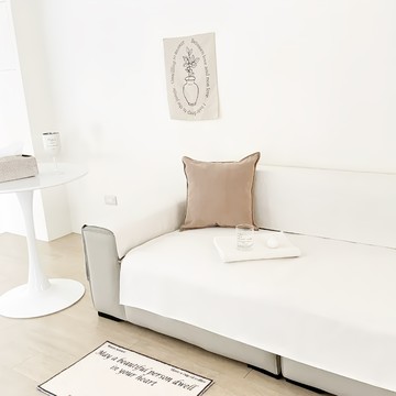 防水沙發墊 高密度防抓 布料防水不滲透 防滑矽膠設計 泰迪絨親膚透氣  70 x 70cm  奶白香緹