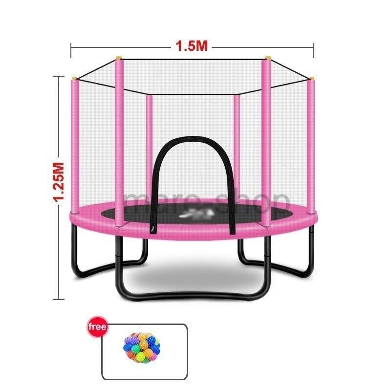 トランポリン 子供用 屋内 フィットネス用ガード付き 大人用 ホップ