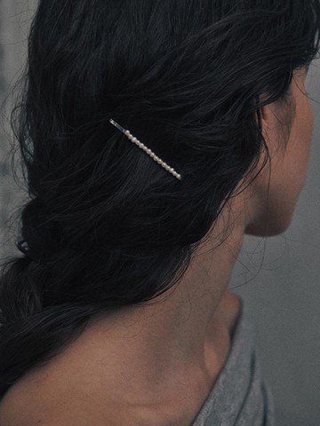 Freshwater Pearl Rhodium-plated Hairpin