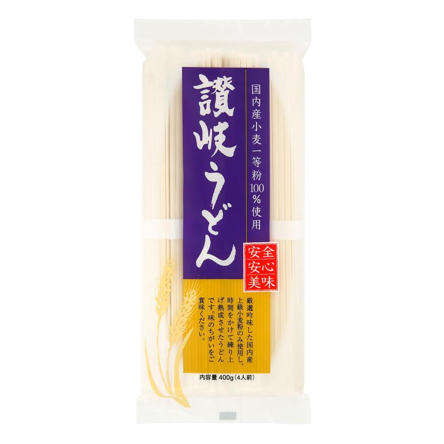 国内産小麦讃岐うどん　400ｇ×12袋セット（讃岐物産）