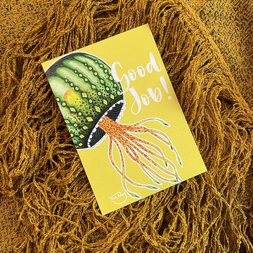 奇幻水母明信片—Good Job!