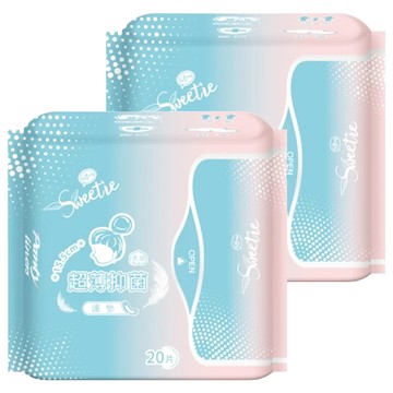 Sweetie 舒芯 Plus 抑菌護墊  15.5cm  20片  2包