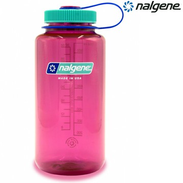 Nalgene 1000cc 寬嘴水壺/運動水瓶/寬口瓶 Tritan Sustain 美國製 2020-2032 電洋紅