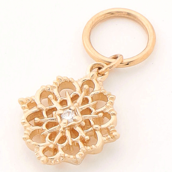 ミカサ★美品 NOJESS K10 ハート チャーム レース 透かし 透かし ハートチャーム 10個 ＃ ゴールド ハート 透かし 可愛い