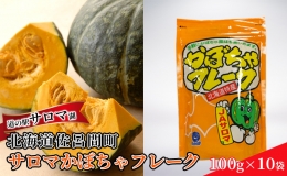 サロマかぼちゃフレーク 10袋(100g×10） 北海道 オホーツク 佐呂間町 かぼちゃ 南瓜 粉末 離乳食 料理 お菓子