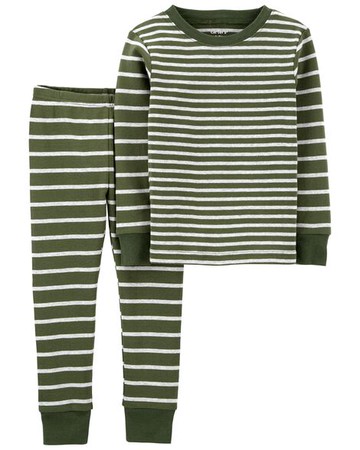 Toddler 2-Piece Striped 100% Snug Fit Cotton PJs