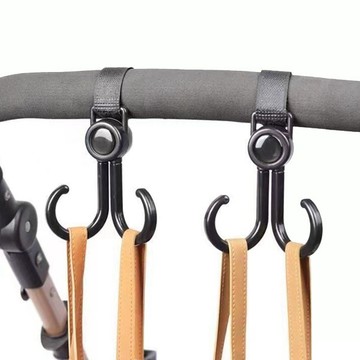 可旋轉雙掛勾 嬰兒車掛勾 魔鬼氈掛鉤 自行車掛勾 機車掛勾 多功能掛勾 贈品禮品 A6070