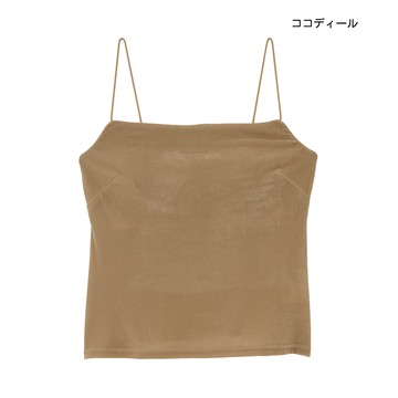 【ココディール】卡其米色燈芯絨細肩內搭 O1X21011