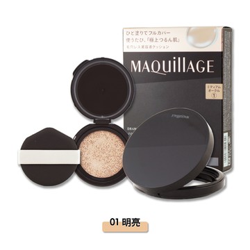 《SHISEIDO 資生堂》心機水蜜光精華無瑕氣墊 13g - 01明亮 + 心機水蜜光精華無瑕氣墊專用粉盒