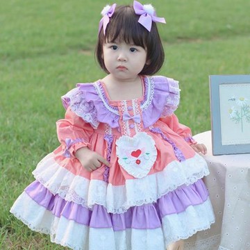 洛麗塔女童公主裙2021秋裝新款兒童正版原創lolita蘿莉塔連衣裙