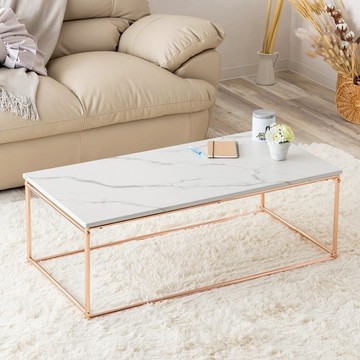 《C&B》耀眼玫瑰金長方茶几桌/起居桌/咖啡桌/台灣生產