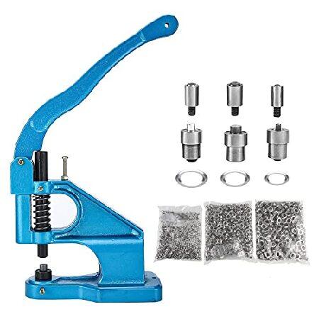 BTSHUB Dies Hand Press Grommet Machine (#0#2#4) with 1500 pcs Grommets, Eyelet Hole Tool