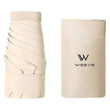 WEEVE UV 99.9%防紫外線 超輕量遮光5折迷你晴雨兩用傘 附傘套WEEVE UV 99.9%防紫外線 超輕量遮光5折迷你晴雨兩用傘 附傘套 淺褐色