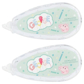KOKUYO 國譽 Campus 象牙白可替換式修正帶 佩佩豬聯名 5mm x 8m  2個  綠色