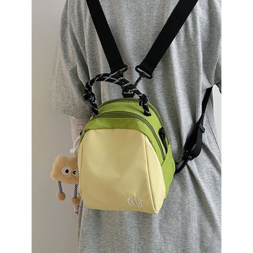 牛油果貝殼包包女2025新款輕便百搭撞色手提斜挎包旅游雙肩小背包