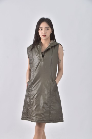 (S) li ren質感無袖綠色洋裝