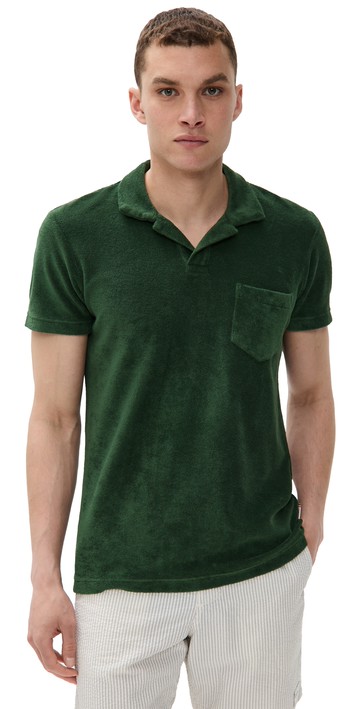 Orlebar Brown Terry Polo Amazonian Green M