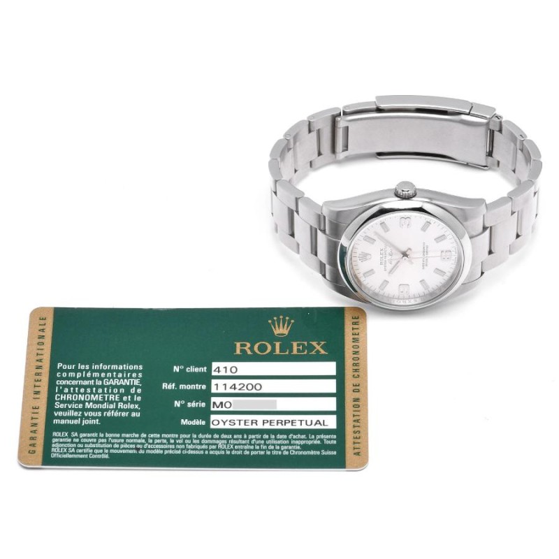 中古 ロレックス ROLEX エアキング 114200 M番(2007年頃製造) シルバー メンズ 腕時計 | LINEショッピング