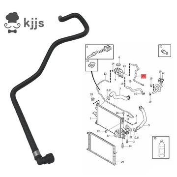 適用於 XC90 MK1 07-14 替換汽車水箱水壺回水管 31274507 31657960 30792232 31
