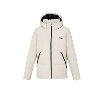 FILA 男連帽羽絨外套-卡其 1JKZ-5711-KK