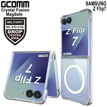 GCOMM 三星 Z Flip7 磁吸晶透軍規防摔殼 Crystal Fusion MagSafe