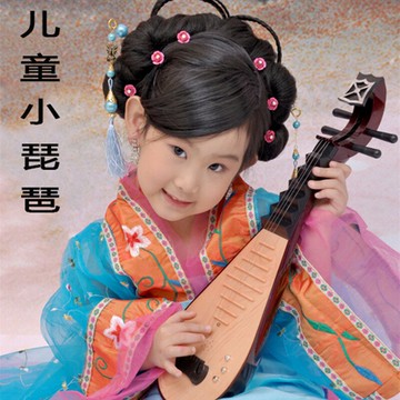 影樓兒童攝影道具漢服古裝拍攝玩具演出樂器表演道具 塑料小琵琶