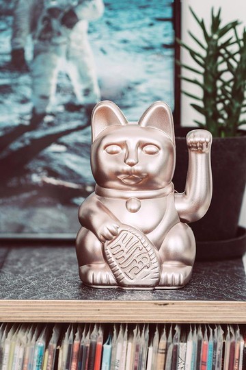 月光銀，處女座【DONKEY PRODUCTS】Maneki - Neko 幸運繽紛招財貓 - 月光 生日禮物 居家擺設 療癒紓壓 好運 招財 好友 送上祝福