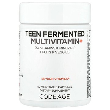 Codeage, 青少年發酵多維生素+， 60 粒素食膠囊