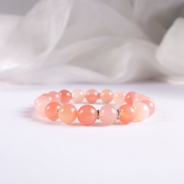 高品質-鹽源瑪瑙 I 辟邪守護 逢凶化吉 平靜心緒 I 10MM純銀手環