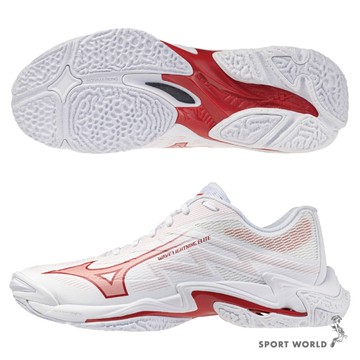 Mizuno 美津濃 排球鞋 女鞋 WAVE LIGHTNING ELITE 白粉【運動世界】V1GC260073