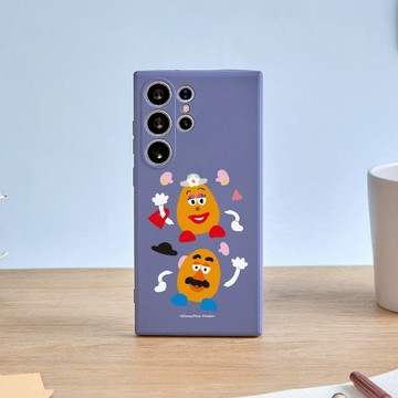 Pixar玩具總動員-蛋頭夫妻純色矽膠SAMSUNG手機殼
