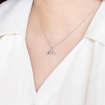 茶晶925純銀美人魚項鍊