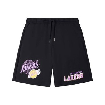 M&N NBA 隊徽印刷 棉質短褲 湖人隊 NBAKS0442LAL200