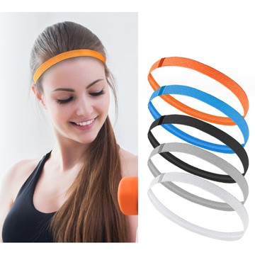 大友los1901熱賣細款運動止汗帶硅膠防滑高彈不勒瑜伽健身騎行導汗束發頭帶