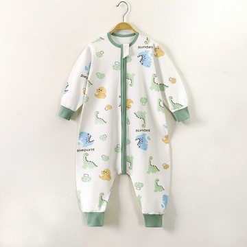 新款兒童純棉睡袋寶寶無骨連體衣爬服男孩四季防踢被女童睡衣拉鏈鑫弘-萌寶童裝可開發票