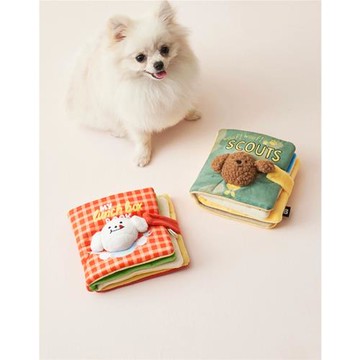 ins韓國寵物漏食嗅聞發聲解悶磨牙響紙益智狗狗貓咪藏食玩具書本