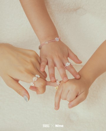 [Nina自訂/孩童款] 粉嫩小花戒指 / Colorful Flowers Ring