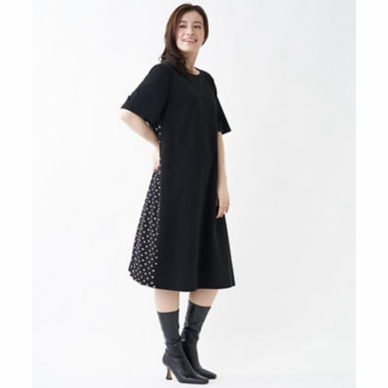 送料無料 Leilian Plus House Women 大きいサイズ レリアン プラスハウス 切替ドットワンピース ネービーブルー 三越伊勢丹 公式 通販 Lineポイント最大1 0 Get Lineショッピング
