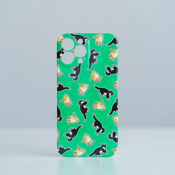 橘貓與奶牛貓插畫 插畫師手機殼