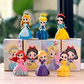 E哥❤現貨6款白雪公主愛手辦模型蛋糕甜品臺裝飾女生玩具禮物扭蛋公仔預售