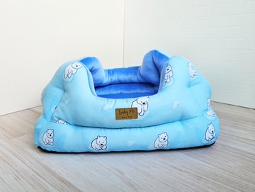 小堡壘- 小北極熊 大貓咪 溫暖寵物床 3種花色