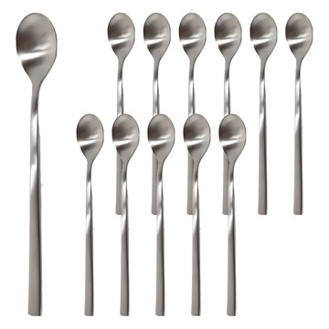 let's cook 樂司廚品 不鏽鋼牛奶匙 12支組 #304不鏽鋼18-8 廚房用  銀色  1組