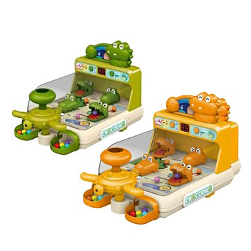 【孩子國】聲光鱷魚彈珠台/闖關射擊計分遊戲機(電池/USB雙供電模式/顏色隨機)