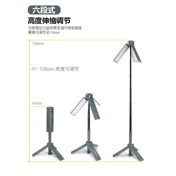 戶外便攜伸縮露營燈多功能手電筒充電超長續航照明燈野營燈氛圍燈